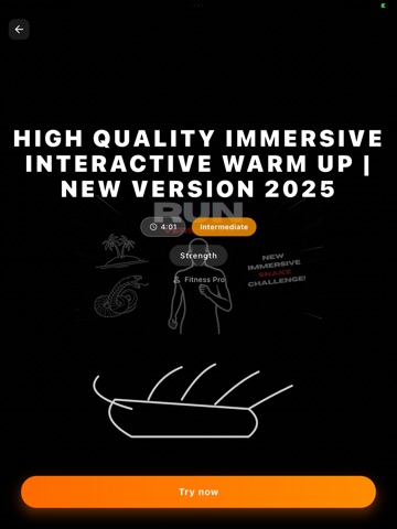 Interactive Immersive WarmUp iPad screenshot