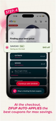 Zifup: Smart Shopping Browser iPhone screenshot