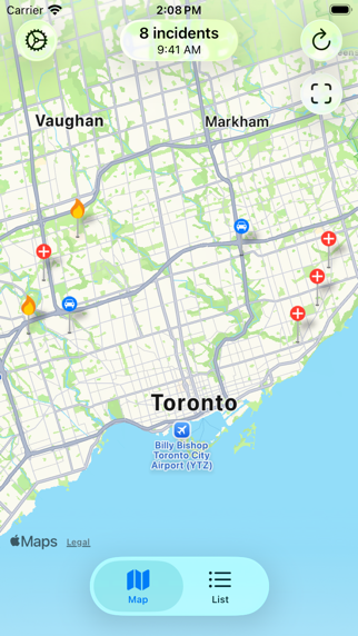 Toronto Incidents iPhone screenshot 1 - News app