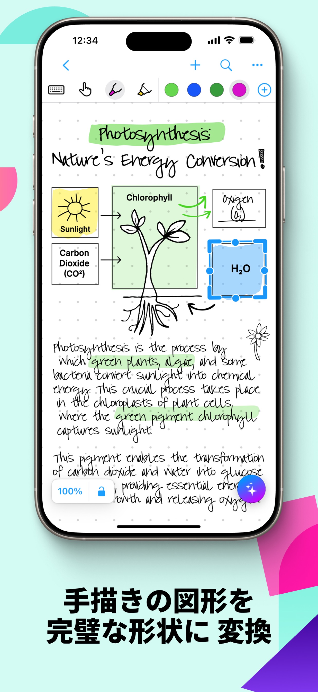 手描きの図形を完璧な形状に変換