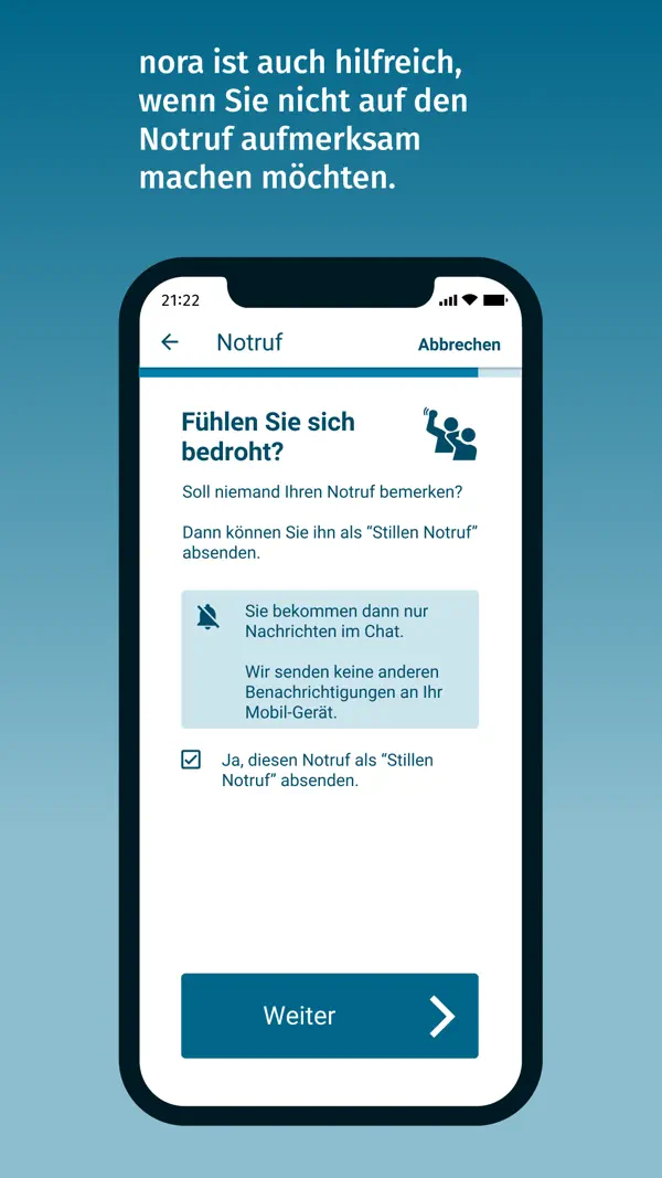 nora - Notruf-App Screenshot 7