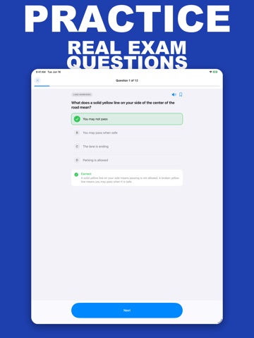 DMV Permit Test:  2026 iPad screenshot