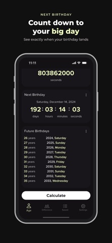 Age Calculator: Days Counter iPhone screenshot