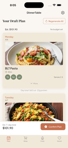 DinnerTable App Screenshot 9 of 10