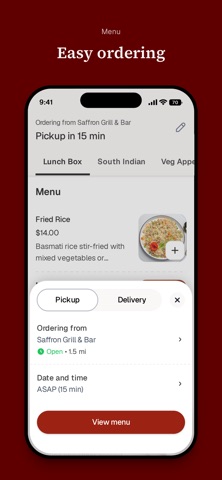 Saffron Grill & Bar iPhone screenshot
