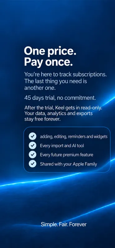 Keel: Subscription Tracker screenshot 8 of 9