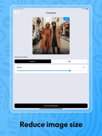 Photo Tools: compress, resize iPad screenshot