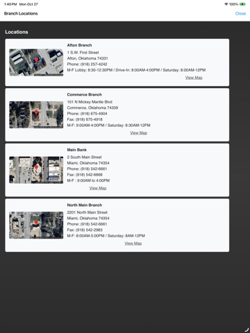 SBT Mobile Banking iPad screenshot