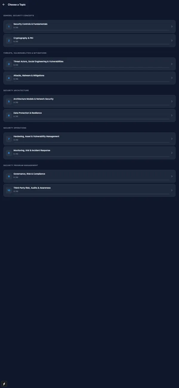 Screenshot #2 pour SY0-701 Security+ Quiz Prep