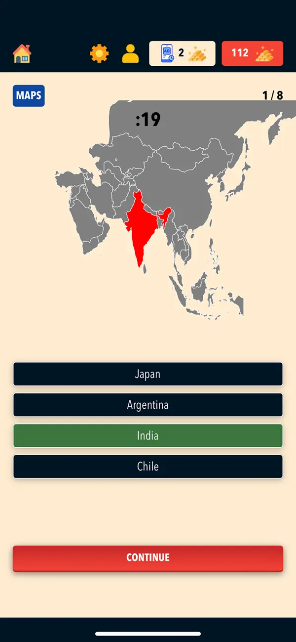 Screenshot #3 pour World Geography - Quiz Game
