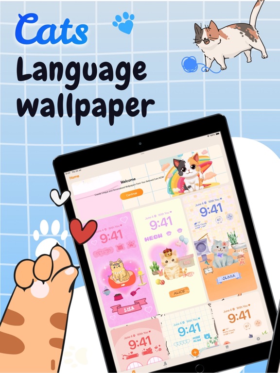 DIY Cat Language Wallpaper iPad screenshot 1 - Graphics & Design app