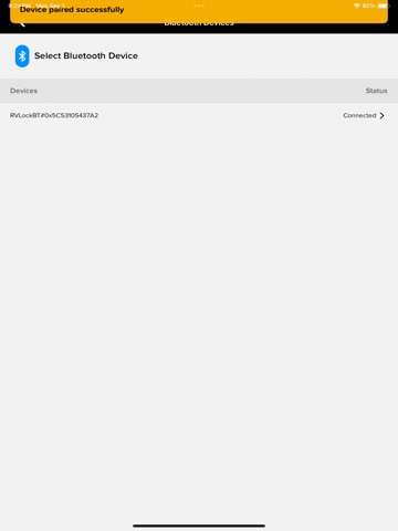RVLock Keyless iPad screenshot