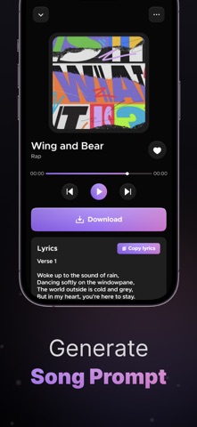 AI Song Generator Music create iPhone screenshot