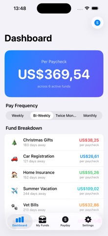 SinkFund screenshot