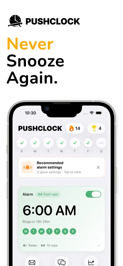 PushClock - Loud Alarm Clock screenshot 1