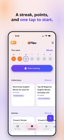 Flipo: Vocabulary Builder iPhone screenshot