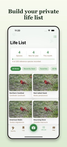 BirdLogAI - Bird ID Log iPhone screenshot