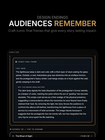 SceneForge AI Director iPad screenshot