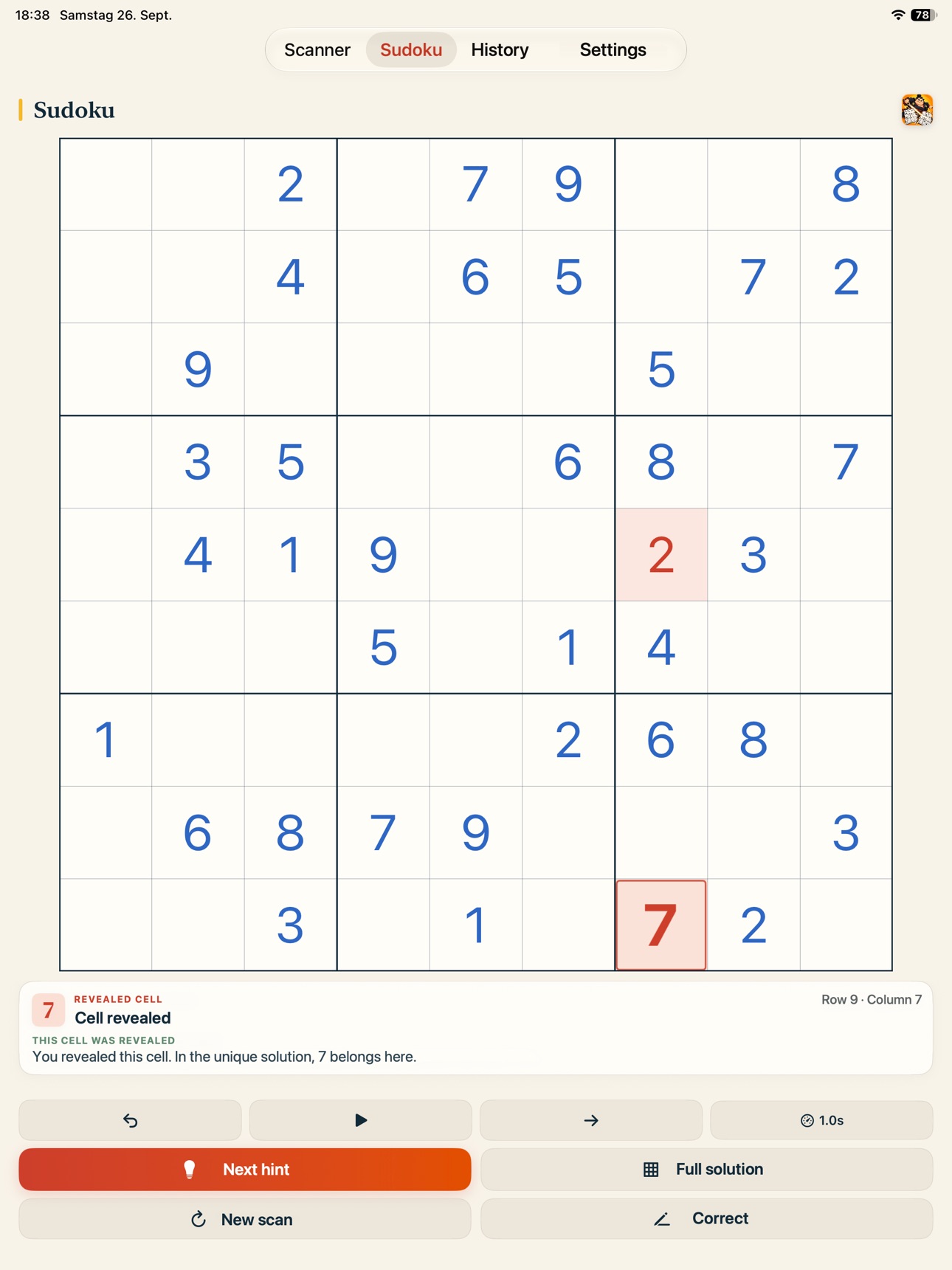 Screenshot 9 of SudoFlash: AI Sudoku Scanner