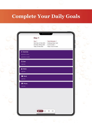 75 Hard Challenge: Build habit iPad screenshot