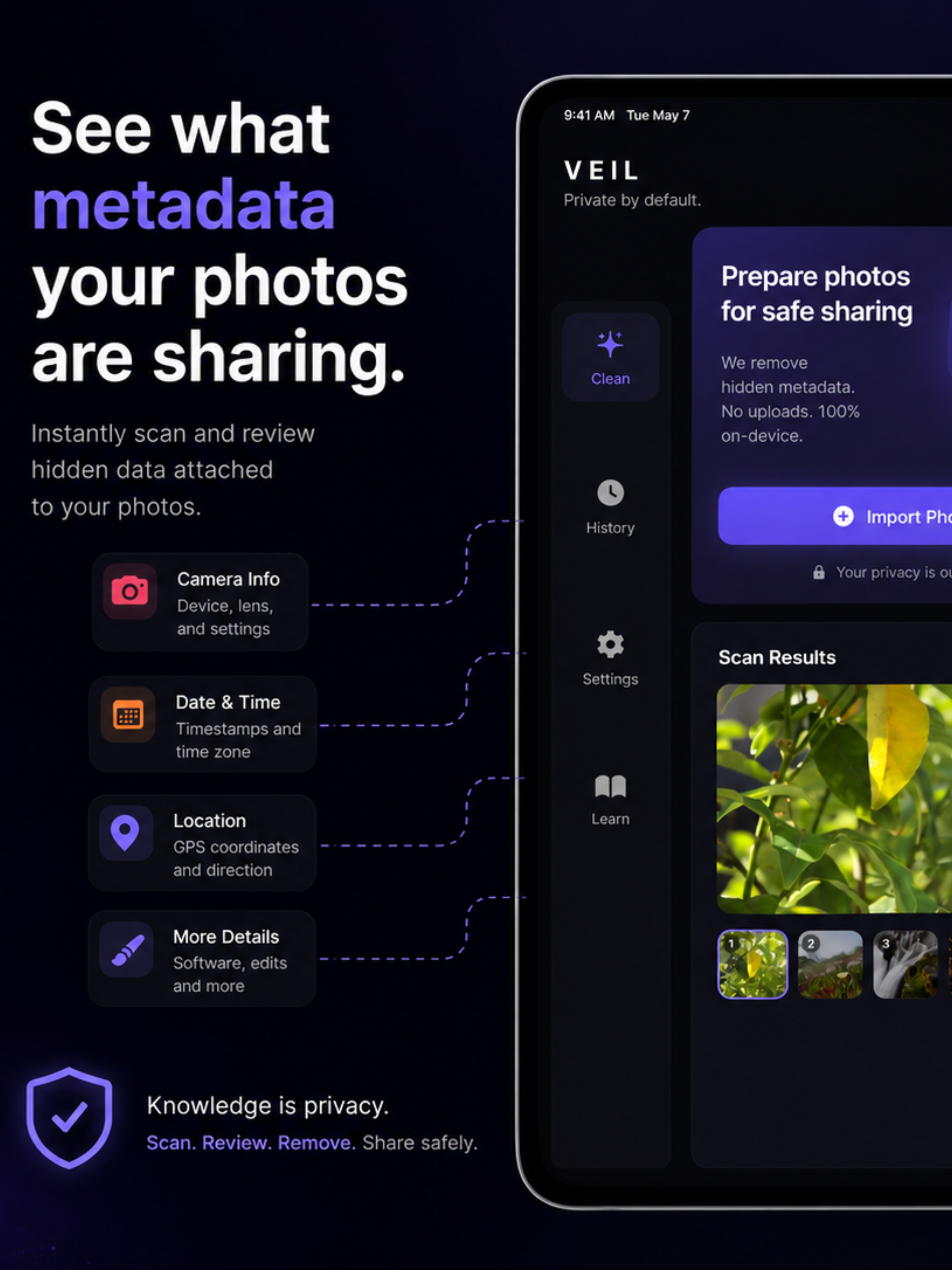 VEIL · Photo Metadata Remover