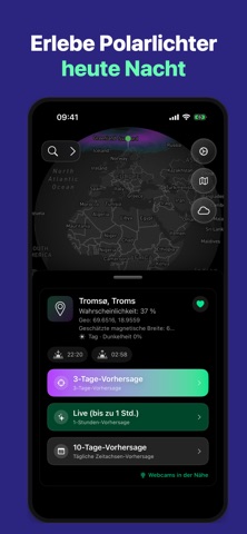 Polarlicht Vorhersage Aurora iPhone screenshot 1