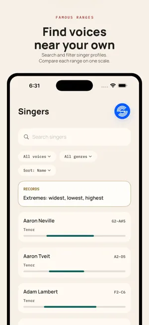 Suede Voice: Vocal Range Test screenshot 1