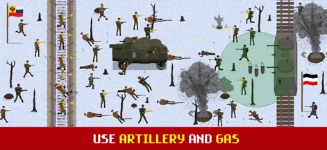 Trench Warfare WW1: Army War - Experience strategic combat featuring devastating gas attacks and a challenging snow-covered battlefield.