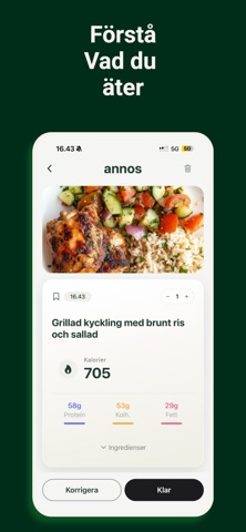 Annos - Kaloriräknare iPhone screenshot 3