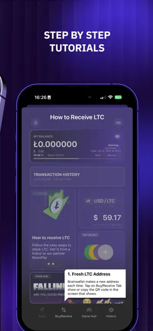 Brainwallet: Litecoin Wallet screenshot 4