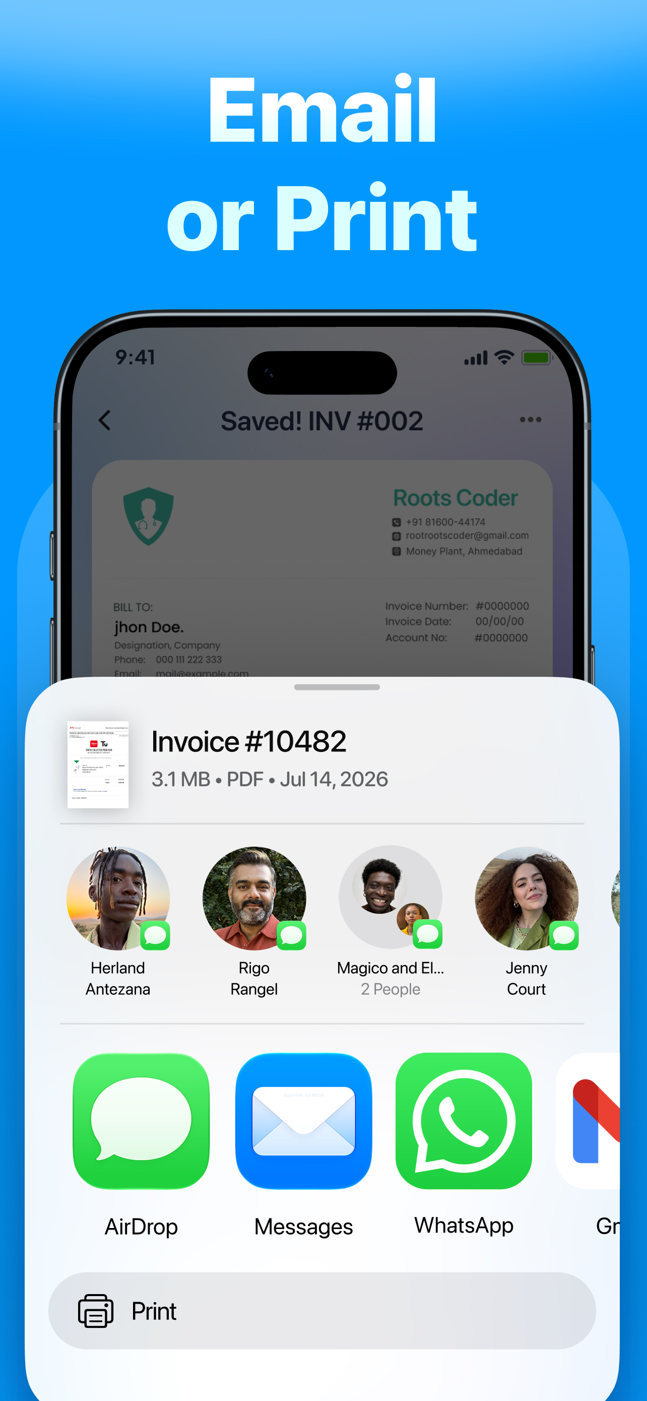Invoice maker: estimate maker screenshot 3