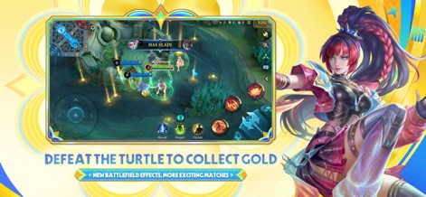 Mobile Legends: Bang Bang.US - Observe the intense 5v5 battlefield action, featuring essential ability icons for strategic play and a detailed mini-map for situational awareness.