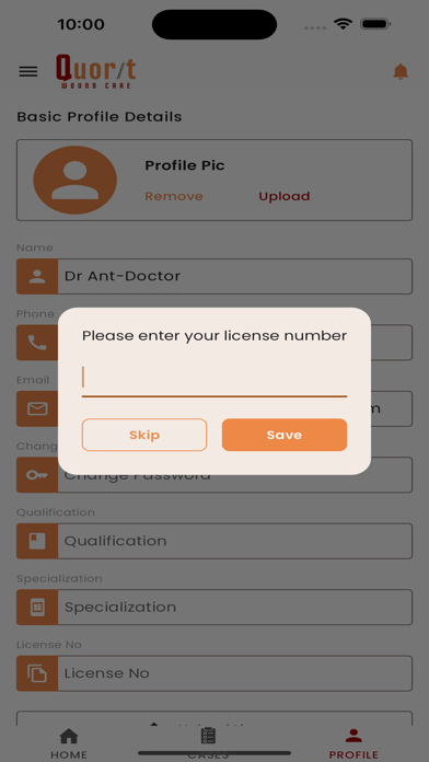 Quorit Wound Care - Doctor Screenshot
