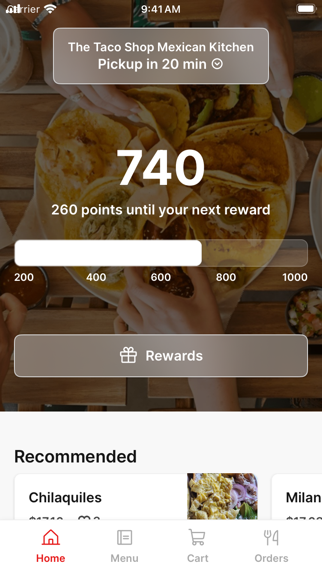 Screenshot 1 of The Taco Shop To Go App
