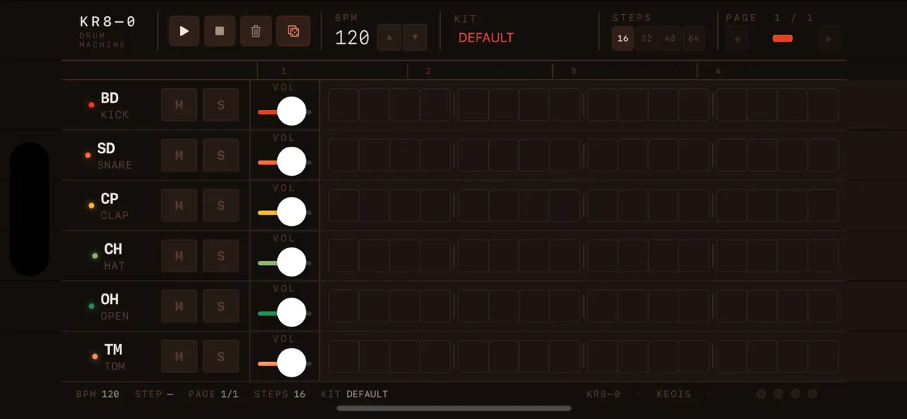 Screenshot #2 pour KR8-0 Drum Machine