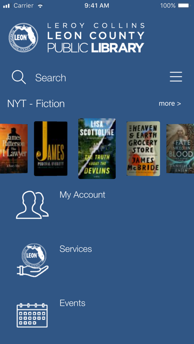 Screenshot 1 of Leon County Public Library App