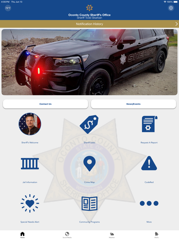 Oconto County Sheriff WI iPad screenshot 1 - Reference app