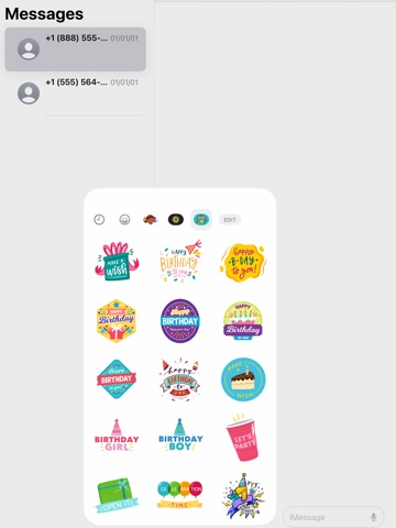 Happy B'Day Stickers iPad screenshot