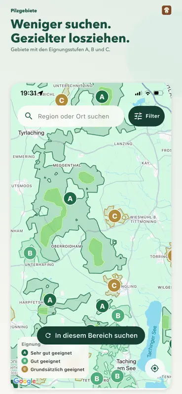 Pilzgebiete – Pilze finden screenshot 1 of 7