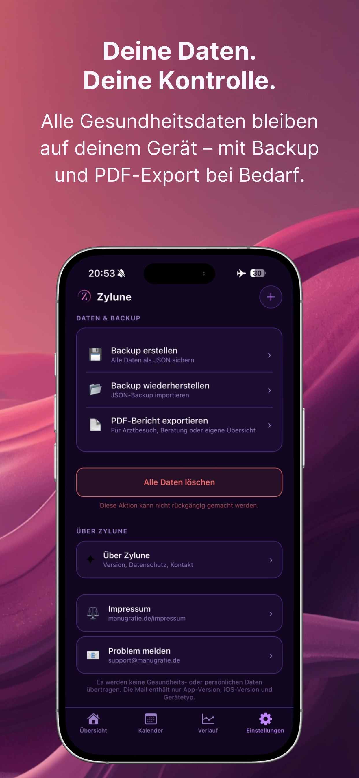 Zylune: Zyklus Tracker screenshot 9