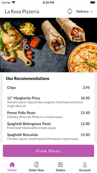 La Rosa Pizzeria Screenshot