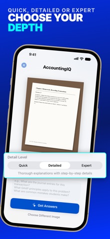 Accounting AI Homework Solver iPhone screenshot