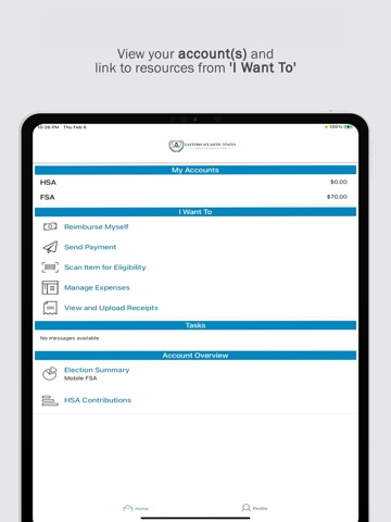 EAS Carpenters Fund HRA iPad screenshot