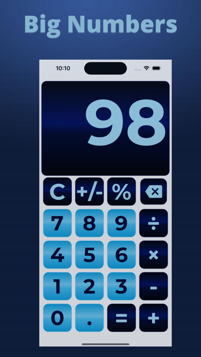 Screenshot #1 pour Big Finger Calculator