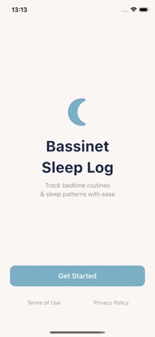 Bassinet Sleep Log screenshot