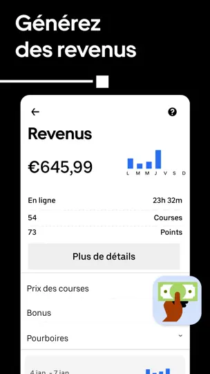 Capture d'écran de Uber Driver - Pour Chauffeurs sur iPhone 6