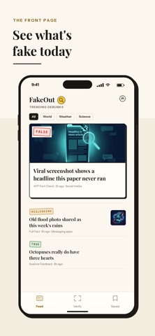 FakeOut: Fake News & AI Check screenshot