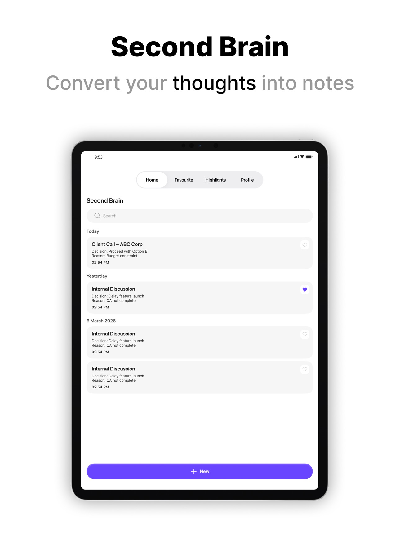 Screenshot 5 of Second Brain: AI Voice Notes