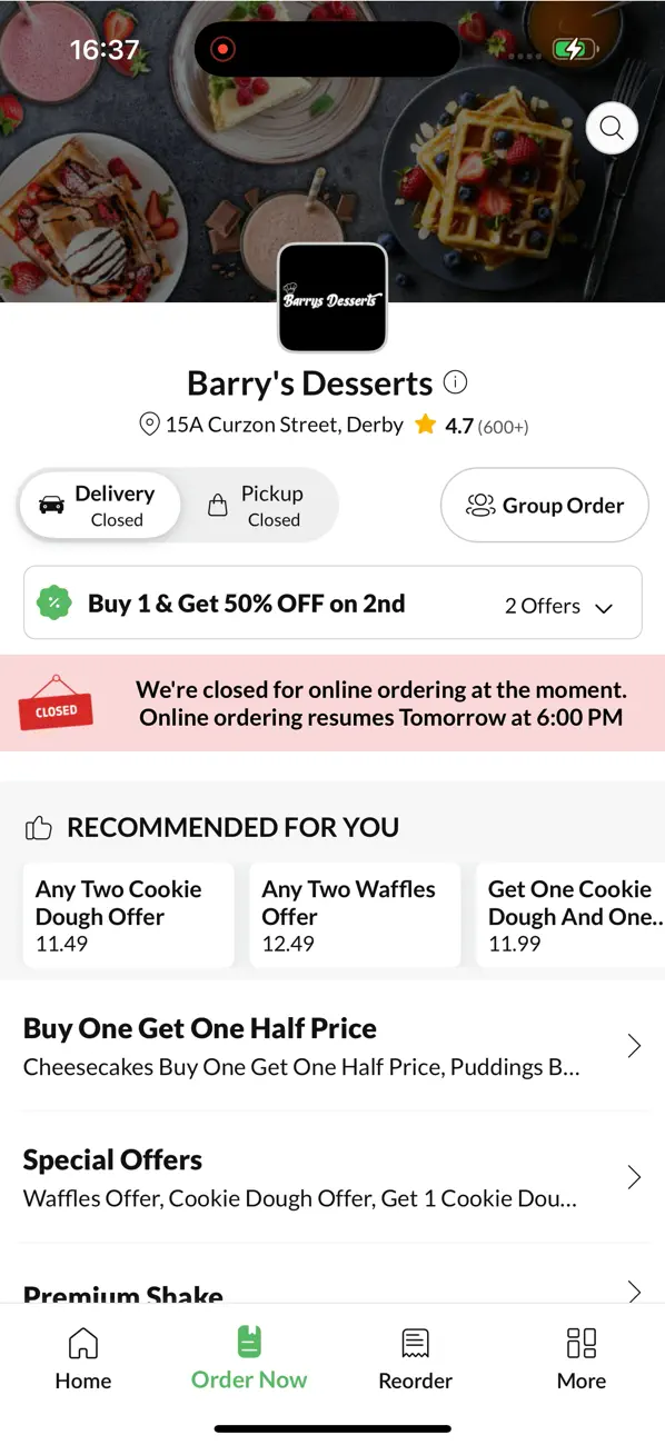 Screenshot #2 pour Barry's Desserts.