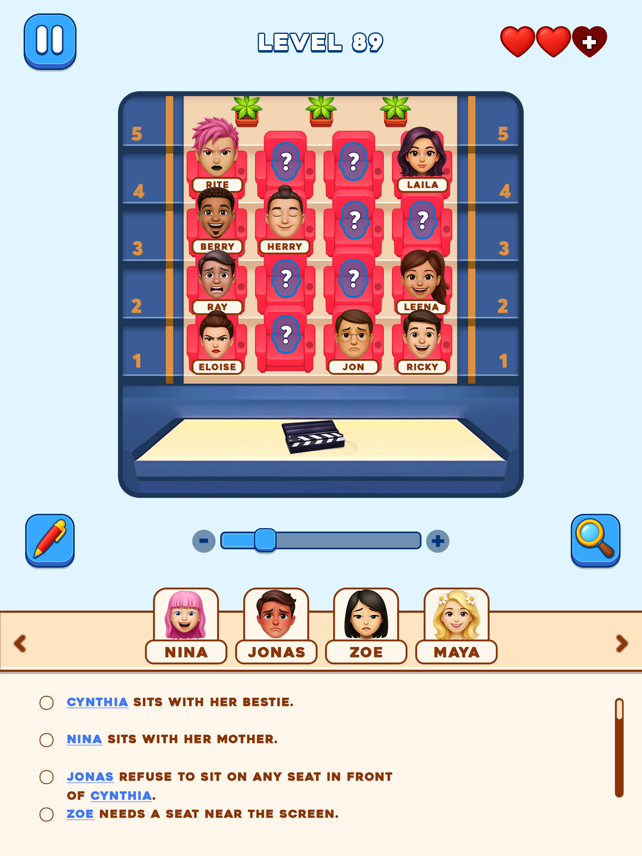 Seat Plan: IQ Puzzle Test